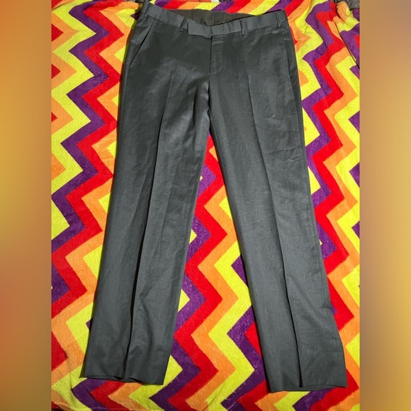 Ermenegildo Zegna Micronsphere Wool Flat
Front Trouser In Grey Size 34 - Picture 1 of 6